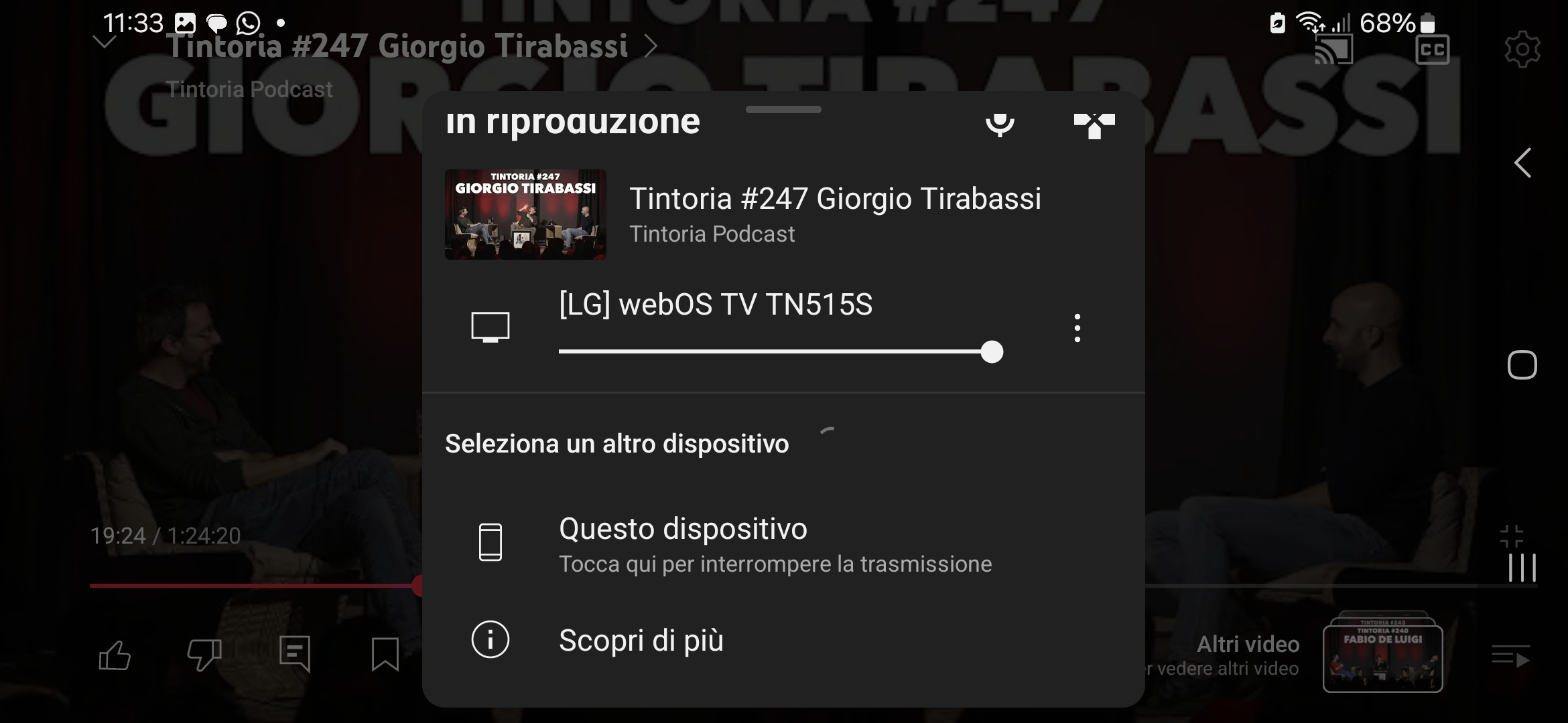 Collegare il telefono alla TV